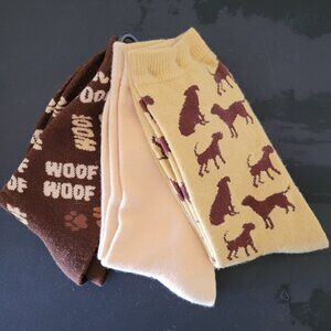 Set of 3 Dog Inspired Above the Ankle Novelty Socks